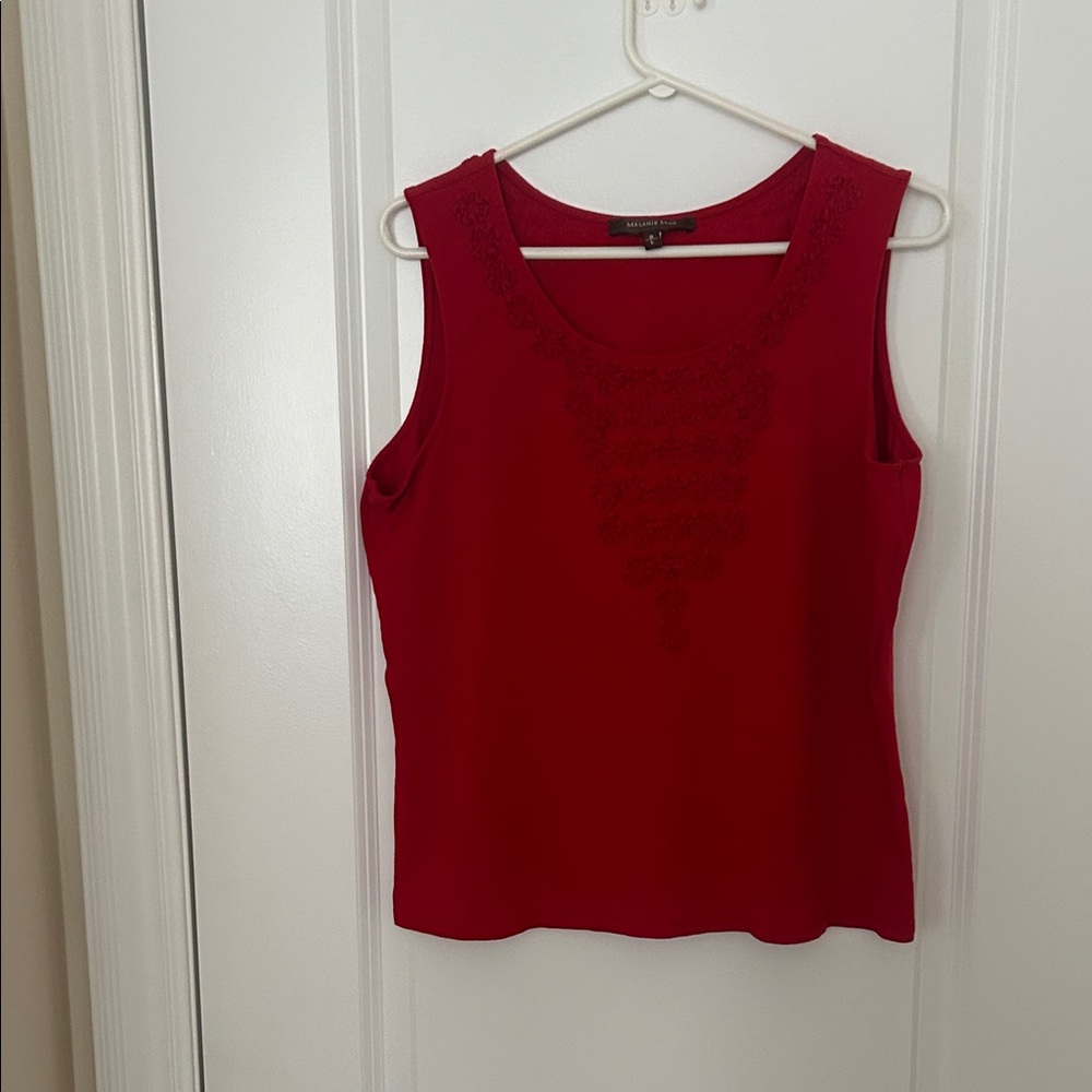 Red Sleeveless Tank Top